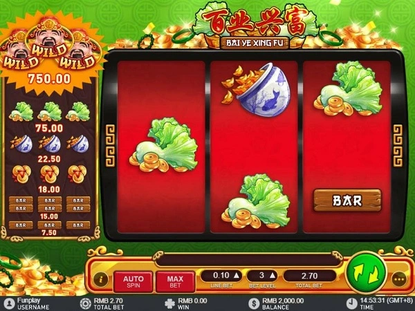 Đặt cược ngay nhận ngay quà giá trị cùng Bai Ye Xing Fu Slot