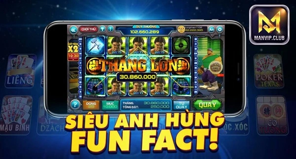 Tựa game nổ hũ siêu anh hùng siêu hấp dẫn