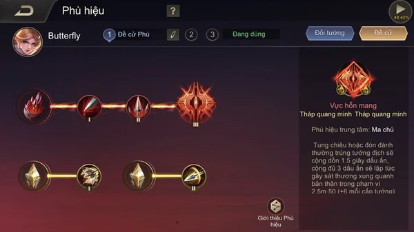 Phù hiệu và phép bổ trợ cho Butterfly