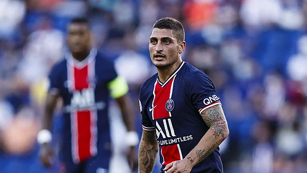 Marco Verratti có 105 lần chạm bóng/trận.