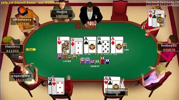 Trong game Poker Texas, người chơi sẽ trải qua lần lượt 4 vòng đặt cược