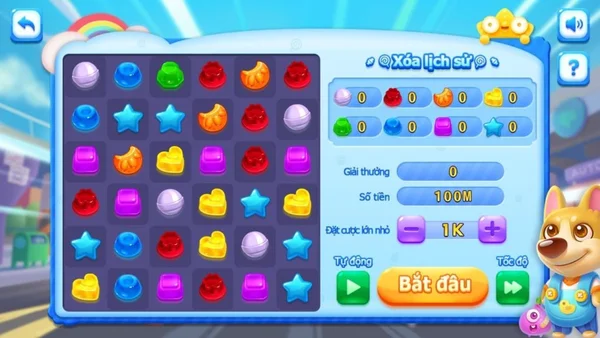 Game xếp kẹo quen thuộc, hấp dẫn
