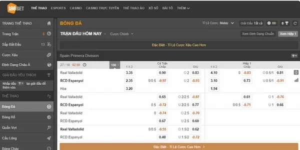 Tỷ lệ trả thưởng tại 188 BET luôn ở mức cao