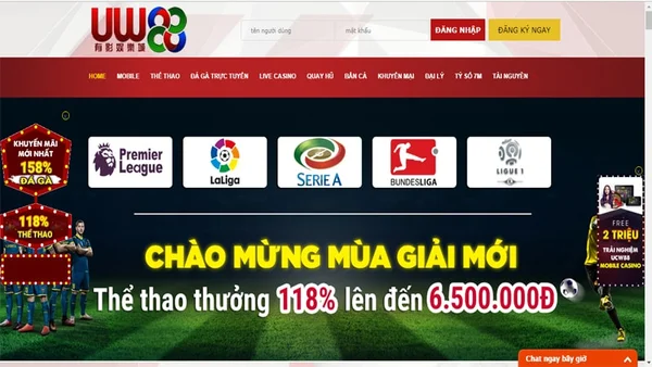Nhà cái UCW88 cho tỷ lệ ăn cược cực khủng