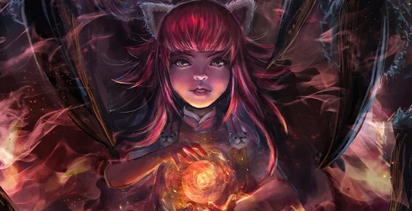Annie khi đang tạo Hỏa cầu