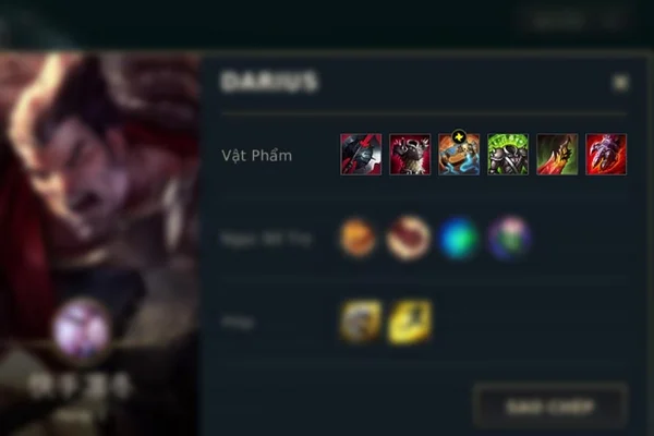 Cách lên trang bị cho Darius trong game Liên Minh Tốc Chiến