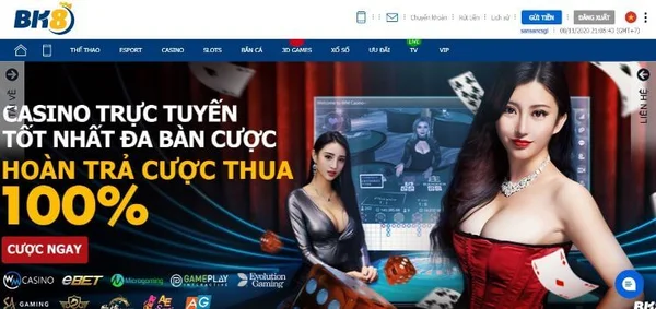 Giao diện website của BK88 thân thiện với người dùng