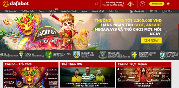 Các tựa game cá cược tại Dafabet vô cùng đa dạng