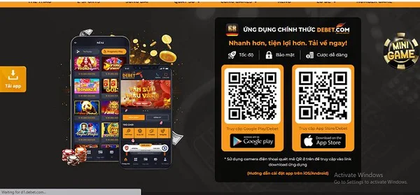 Tải App Debet về điện thoại