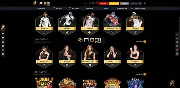 Kho game tại Fi88 vô cùng đa dạng, phong phú
