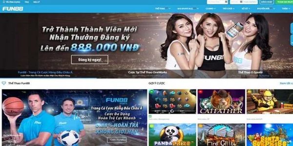 FUN88 - Nhà cái cá cược trực tuyến có 14 năm kinh nghiệm