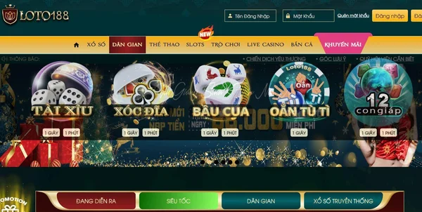 Các kèo cược tại Loto 188 có tỷ lệ ăn cực cao