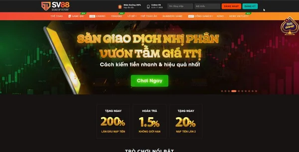 SV88 mang đến nhiều ưu đãi khủng