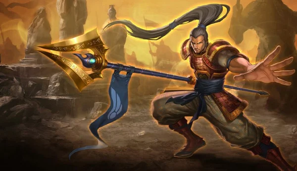 Hình ảnh Xin Zhao quen thuộc với cây giáo lớn