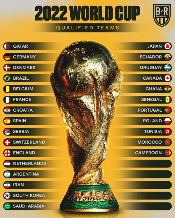 Thứ hạng của các đội bóng được đánh giá theo bảng xếp hạng FiFa