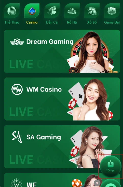 Casino tại BONGVIP.INFO với các Dealer nữ xinh đẹp