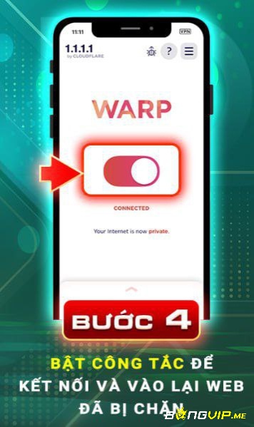 Kích hoạt VPN khi thấy biểu tượng VPN xuất hiện ở góc trên màn hình